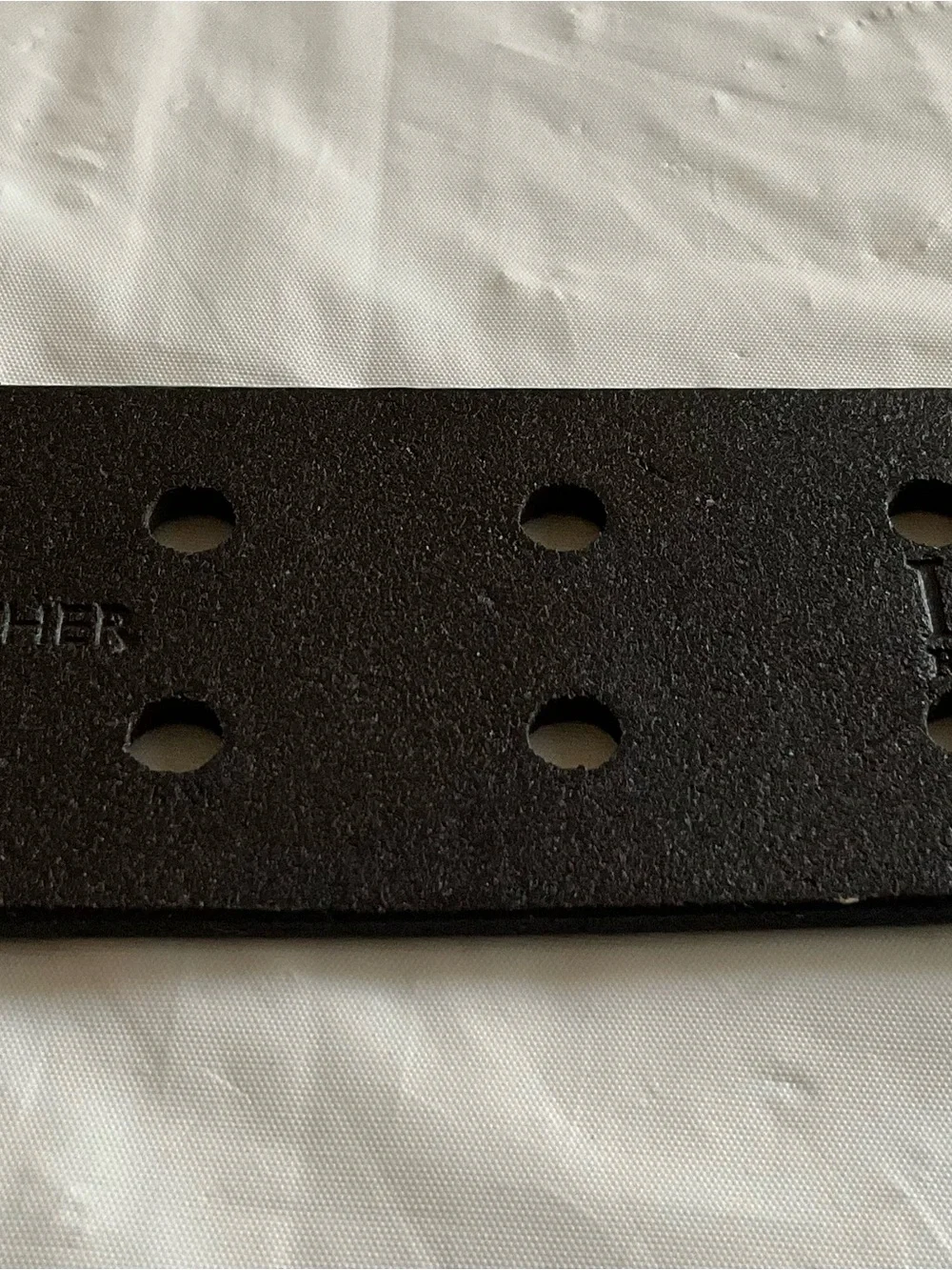 Lauren Ralph Lauren Dark Brown Leather Double Prong Adjustment Holes Belt